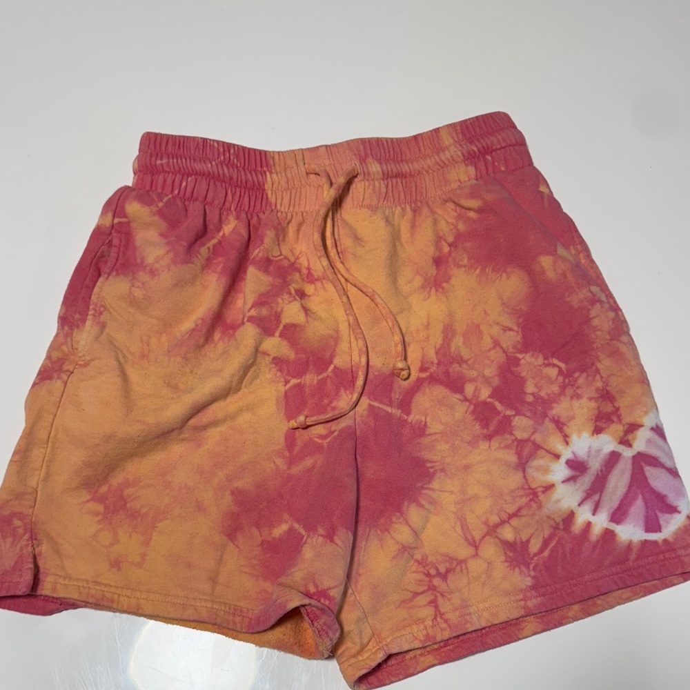 Frankie’s Bikinis Tie-Dye Pink and Orange Shorts